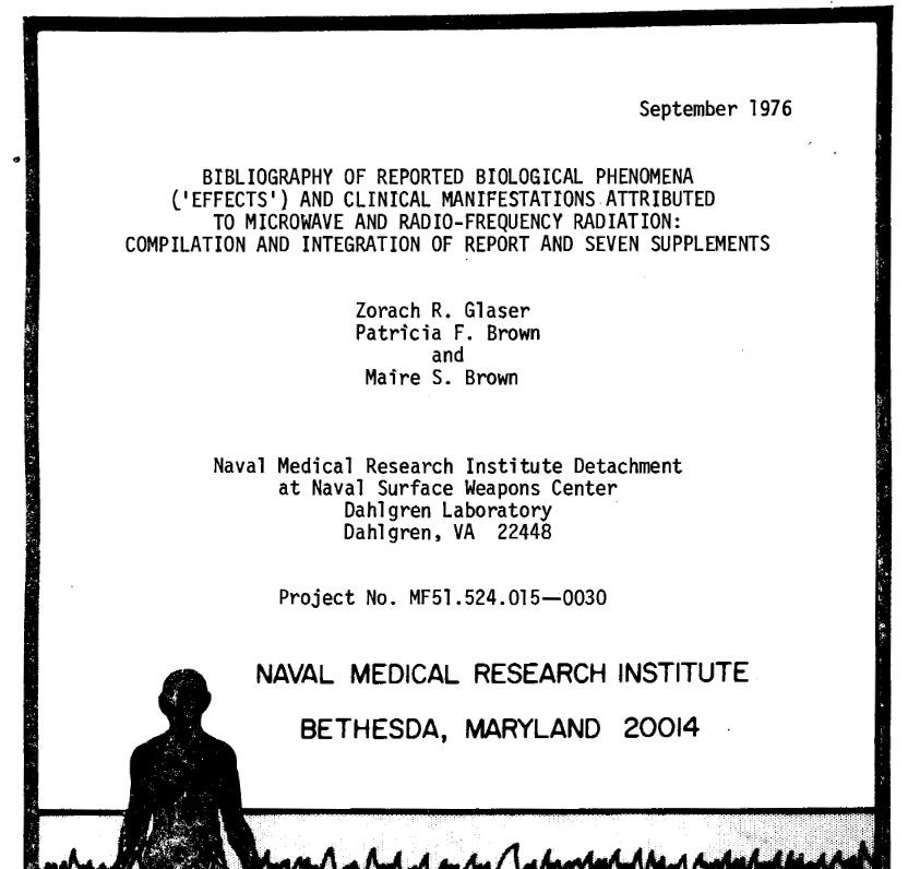 US Navy Report (Glaster, 1976) zu den Auswirkungen von Mikrowellen-EMF.
