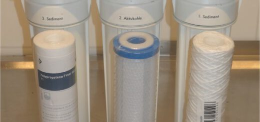 3er-Filterkombi: 10 µm Wickelfilter, Aktikohleblock und 1 µm Melt-Blow Filter