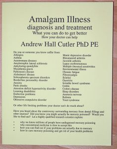 Amalgam Illness - diagnosis and treamtment , Andrew Hall Cuttler, Pdh