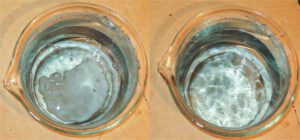 Ascorbat im Wasser-Ethanol-Mix im Ultraschall-bad auflösen.